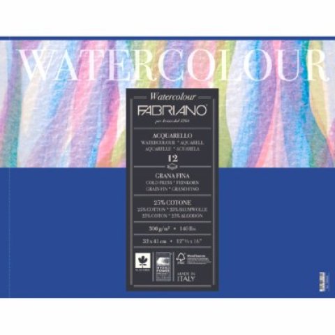 BLOK 30 X 40 FABRIANO WATERCOLOR GF 200 GR 75 L